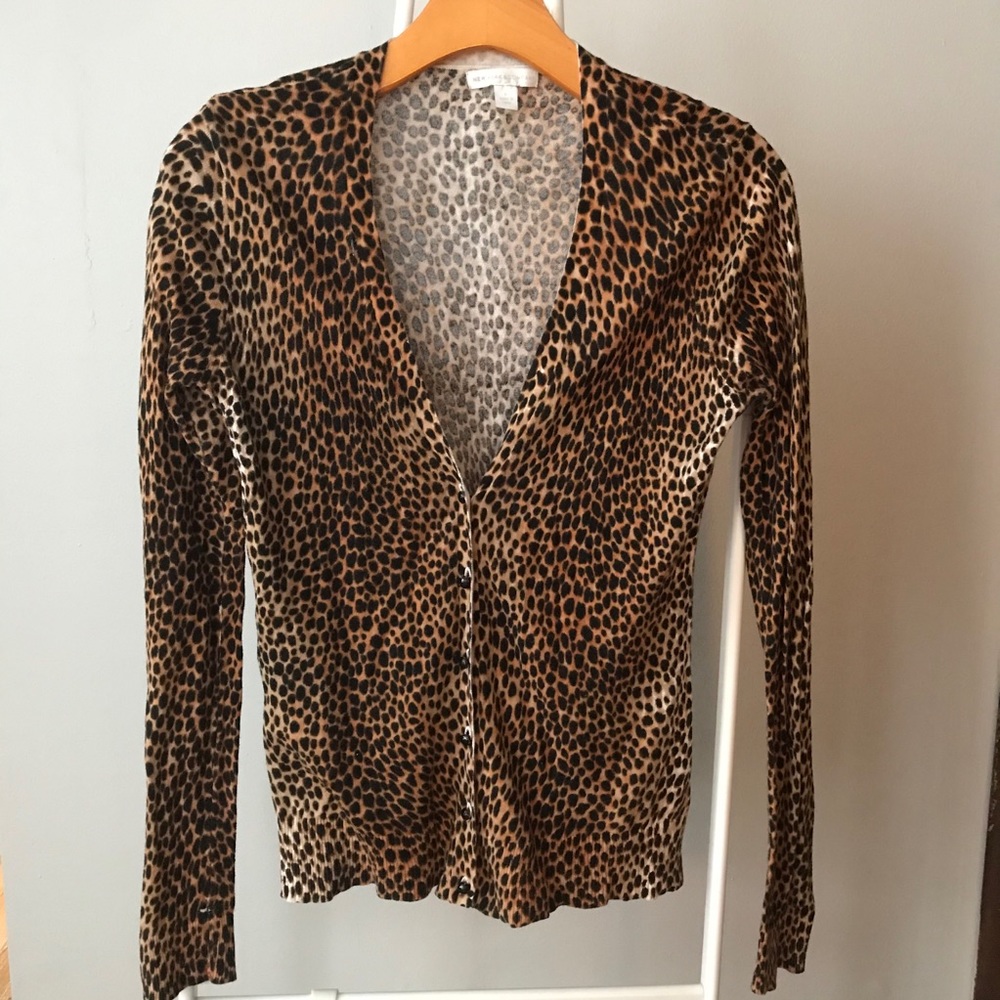 Distressed Animal Print Cardigan •